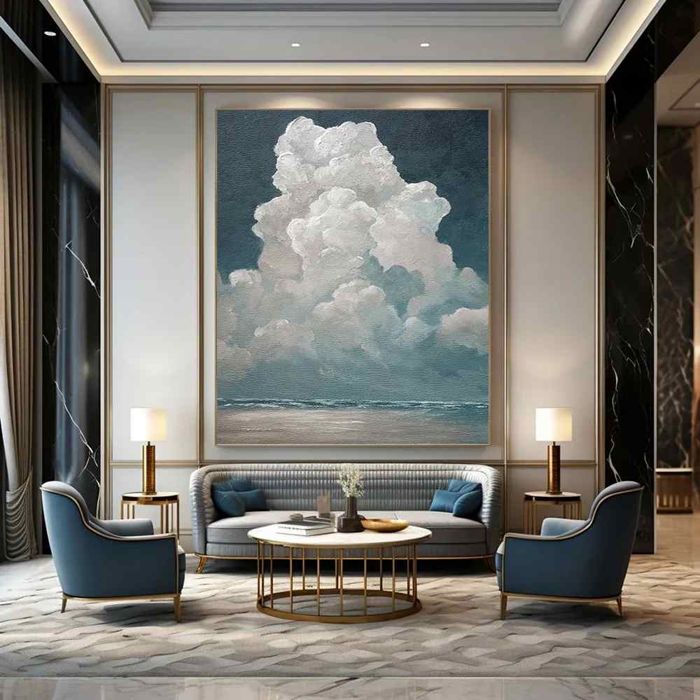 Sky Handmade Hand-painted Ocean Canvas Wall Art MEI1F